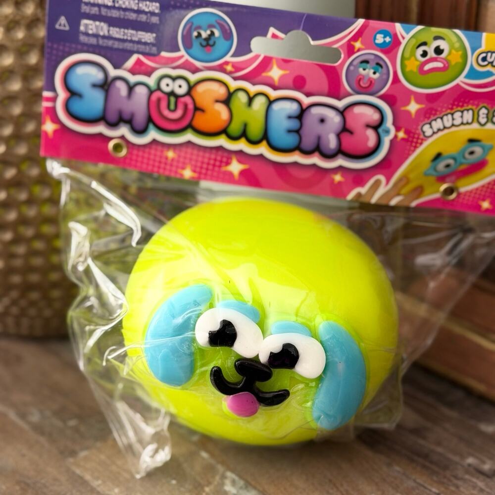 Authentic! SUMSHERS ORB - Neon Yellow Puppy Squishy Toy- Sealed in bag-Viral!